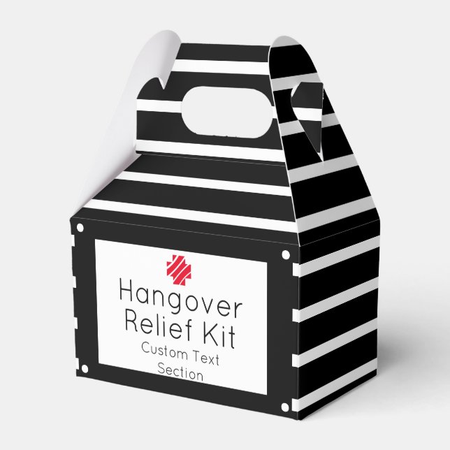 Ballotins Kit de secours Chic noir et blanc (Verso)