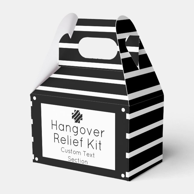 Ballotins Kit de secours Chic noir et blanc (Verso)