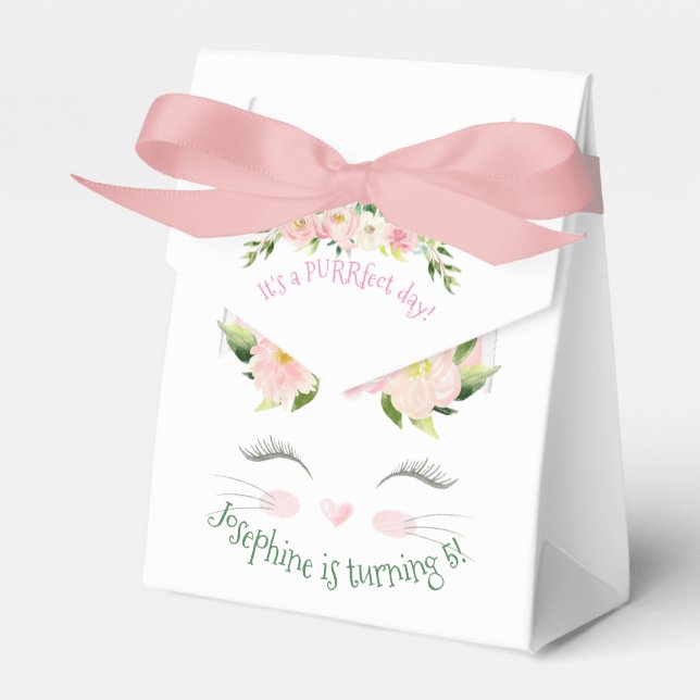 Ballotins Kitten Chat Kitty Anniversaire Floral (Verso)