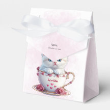 Kitten en Coupe Ballotin Fleurs roses