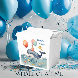 Ballotins La baleine d'un Merci d'anniversaire de garçon