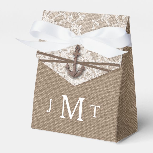 Ballotins La collection Rustique de Mariages d'Ancres nautiq (Verso)