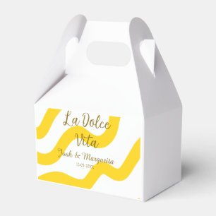 Ballotins La Dolce Vita jaune mariage couple Nom date glit