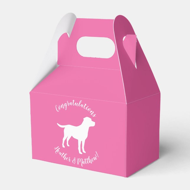 Ballotins Labrador Theme Chien Baby shower Pink Lab (Verso)