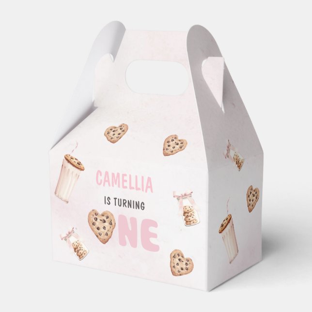 Ballotins Lait et biscuits Pink Fête du premier anniversaire (Verso)