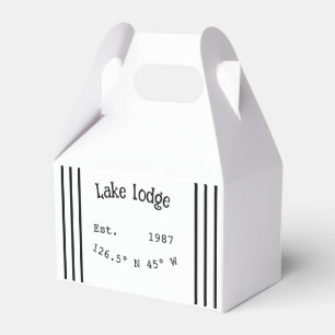 Ballotins Lake house et. Date année coordonnées personnalisé