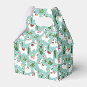 Ballotins Lamas mignons sur le motif turquoise