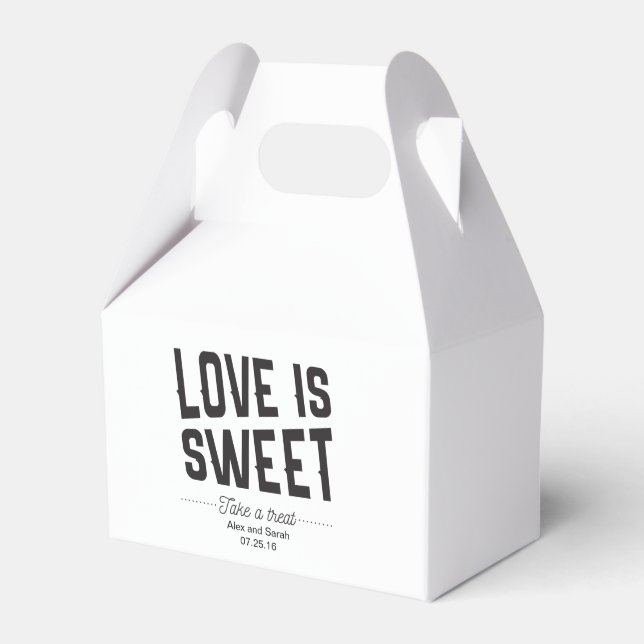Ballotins L'amour est boîte sucrée pour mariage buffet de bo (Verso)