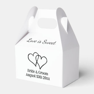 Ballotins L'amour est doux double coeur logo mariage personn