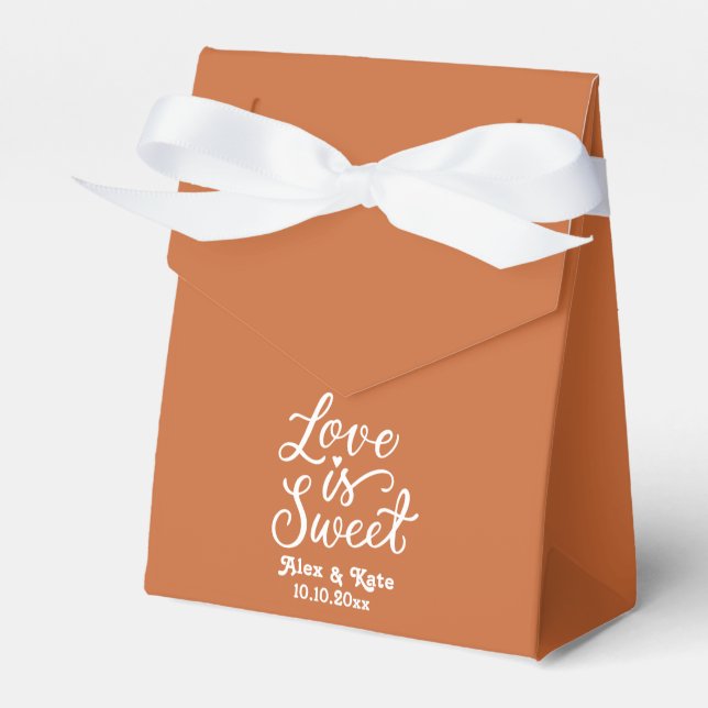 Ballotins L'amour est doux en orange brûlé (Verso)
