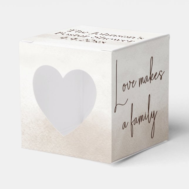 Ballotins "L'amour fait une famille" Boho Adoption douche (Verso)