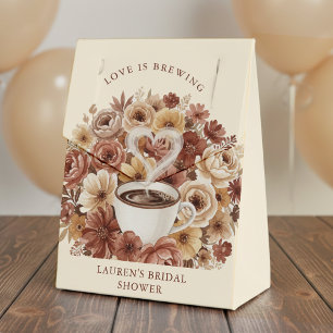 Ballotins L'amour se prépare Brun Floral Café Cœur Alliance