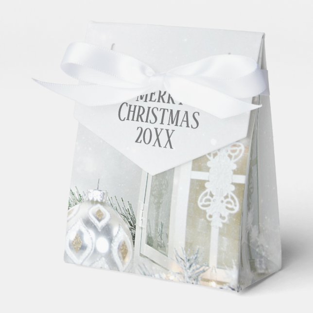 Ballotins Lanterne Blanche De Noël En Neige (Verso)
