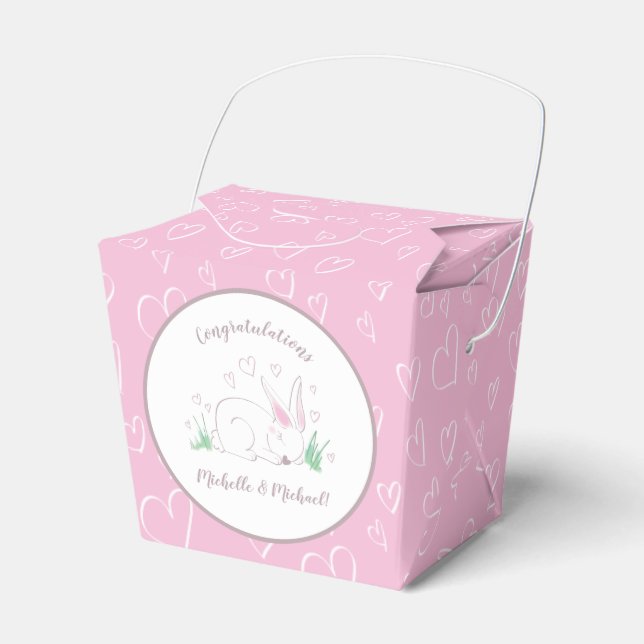 Ballotins Lapin Baby shower lapin Animaux de bois (Verso)