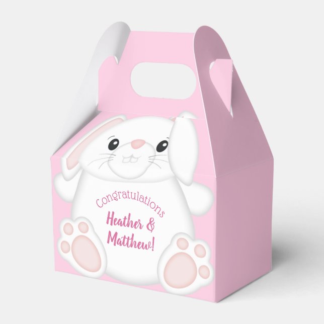 Ballotins Lapin Baby shower rose (Verso)