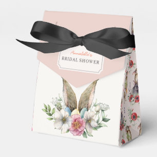 Ballotins Lapin Floral Oreilles Mariage Rose