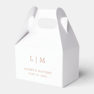 Ballotins Lauren Rose Gold Monogramme Mariage élégant
