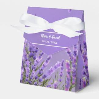 Ballotins Lavande Florales violettes boîte de mariage Favor