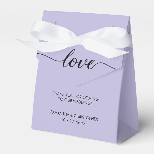 Ballotins Lavande violet simple et élégant Mariage d'amour (Verso)