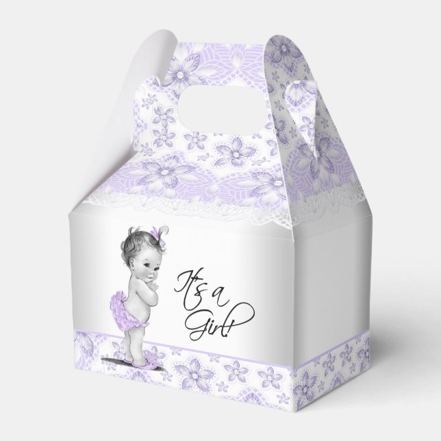 Ballotins Lavande violette et Baby shower gris (Arrière)
