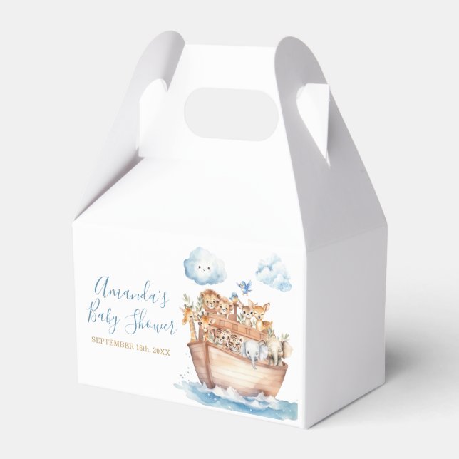 Ballotins Le Baby shower d'arche du mignon garçon Noah (Verso)