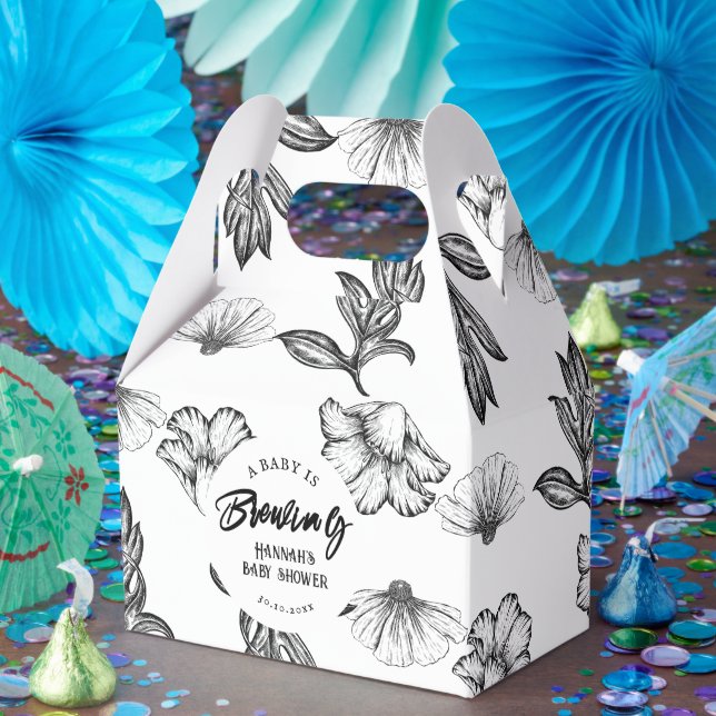 Ballotins Le bébé brasse le Baby shower de fleurs gothiques  (Fête)