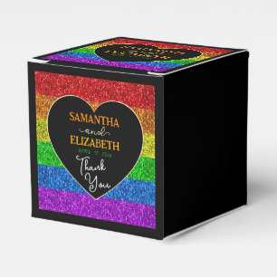 Ballotins Le drapeau LGBT arc-en-ciel scintille le coeur mar