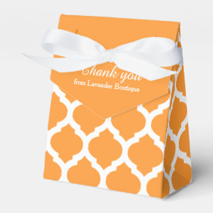 Ballotins Le motif blanc orange de treillis vous remercient