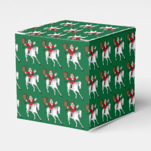 Ballotins Le Père Noël Monte Un Cheval Blanc