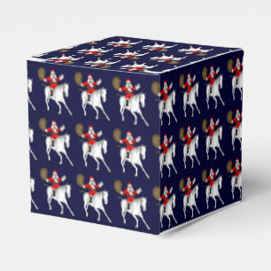 Ballotins Le Père Noël Monte Un Cheval Blanc