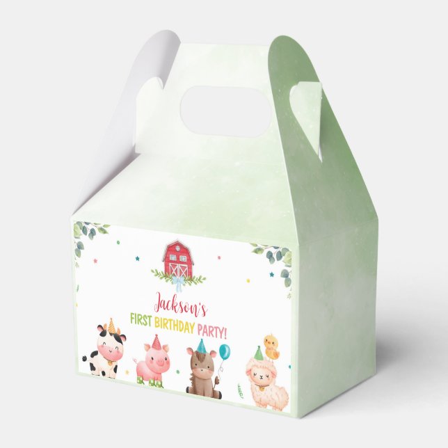 Ballotins Les animaux de ferme mignons Ballotin d'anniversai (Verso)