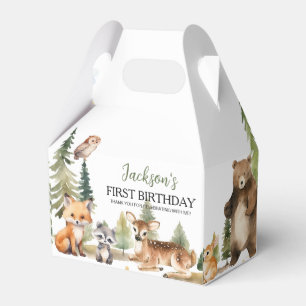 Ballotins Les animaux des bois Premier anniversaire Merci