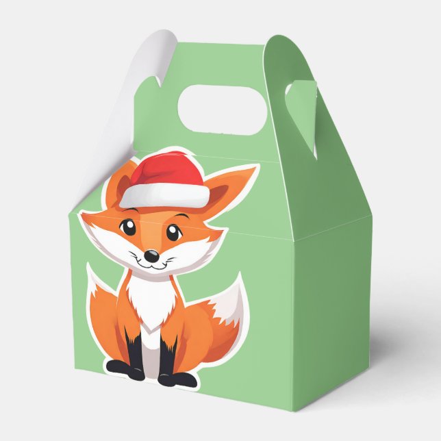 Ballotins Les animaux mignons hiver Fox Père Noël Noël (Verso)