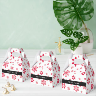 Ballotins Les flocons rouges, Votre nom, Personnalisez