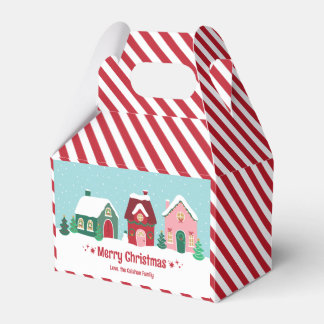 Ballotins Let it Snow Christmas Village Favor Boxes