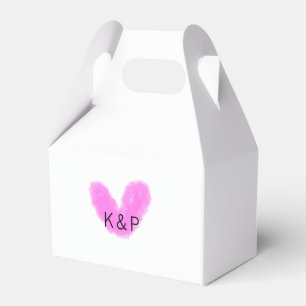 Ballotins Lettre de monogramme de couple de mariage à coeur