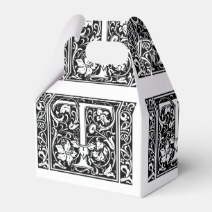 Ballotins Lettre T Monogramme médiéval Art Nouveau
