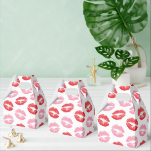 Ballotins Lèvres rouges et roses, Motif des lèvres, bâton à 