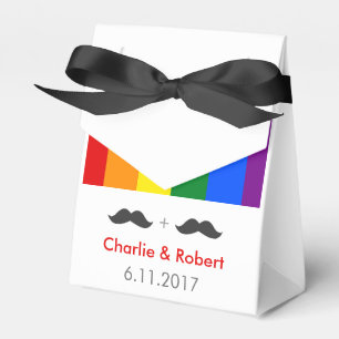 Ballotins LGBT Gay Mariage Mustaches Arc-en-ciel