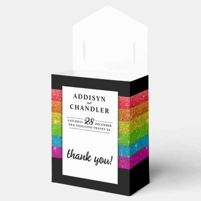 Ballotins LGBTQ Rainbow Black Chic Moderne Mariage Parties s (Ouvert)