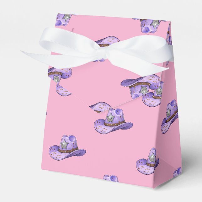 Ballotins Light Purple Cowgirl Hat-Pink Background (Verso)