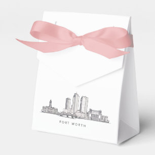 Ballotins Ligne d'art minimaliste de la skyline de Fort Wort