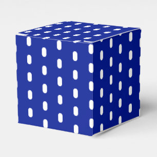 Ballotins Lignes blanches rayures bleu cobalt cadeau