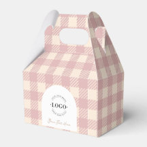 Lilac plaid rose en vichy preppy mariage boîte de 