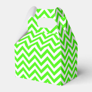 Ballotins Lime Vert Blanc Grand Chevron ZigZag Motif