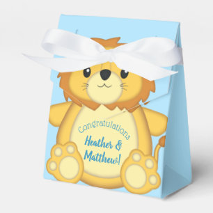 Ballotins Lion Baby shower bleu