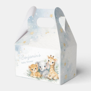 Ballotins Lion Éléphant Girafe Bleu Enfant Pastel Mignon