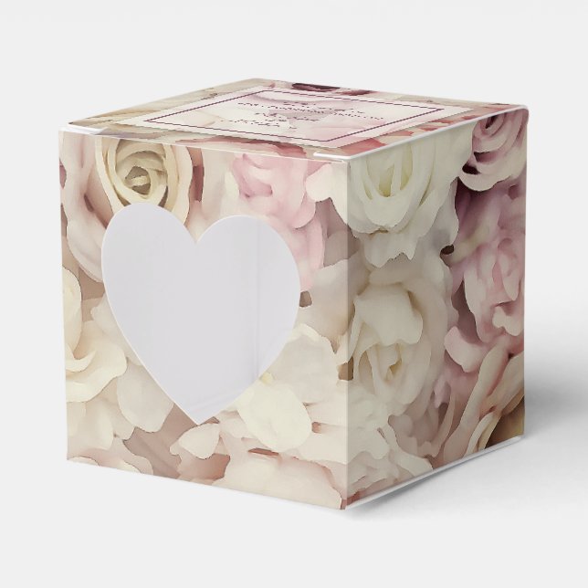 Ballotins Lit Rose Mariage 2" Ballotin (Verso)
