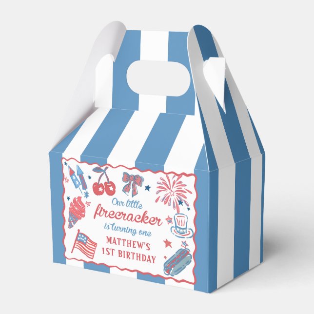 Ballotins Little Firecracker 4 juillet 1er anniversaire (Verso)