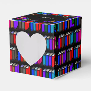 Ballotins Little Library Book Shelts Black Heart